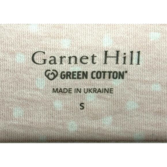 Garnet Hill Light Pink LS Lounge Pajama Set Polka Dot Twist Front Size Small - Picture 5 of 9